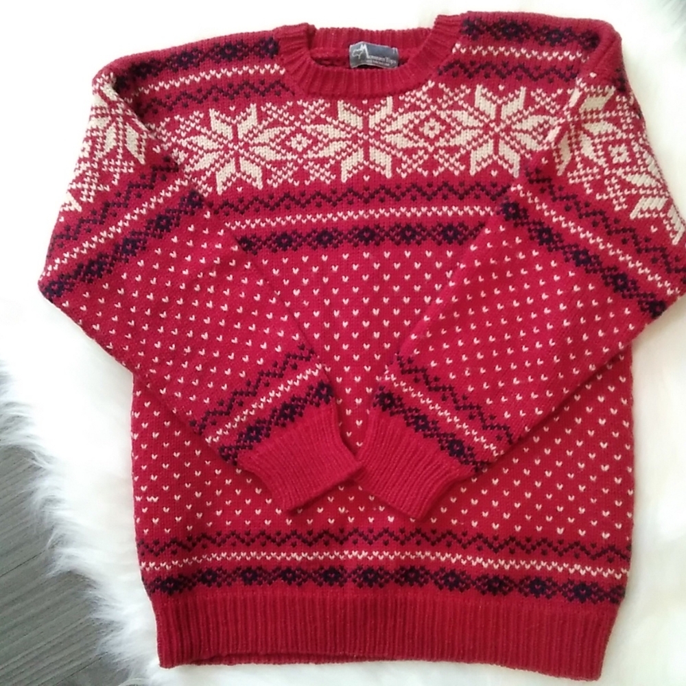 VINTAGE||💯%Wool || Crew Neck Sweater - Picture 8 of 12